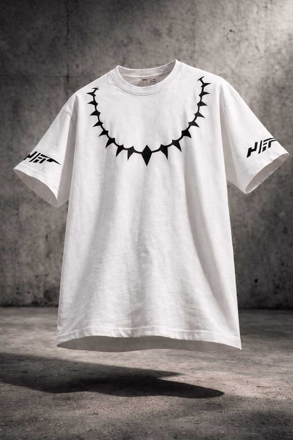Tribal Spine Graphic White Oversized T-Shirt | Streetwear Edition