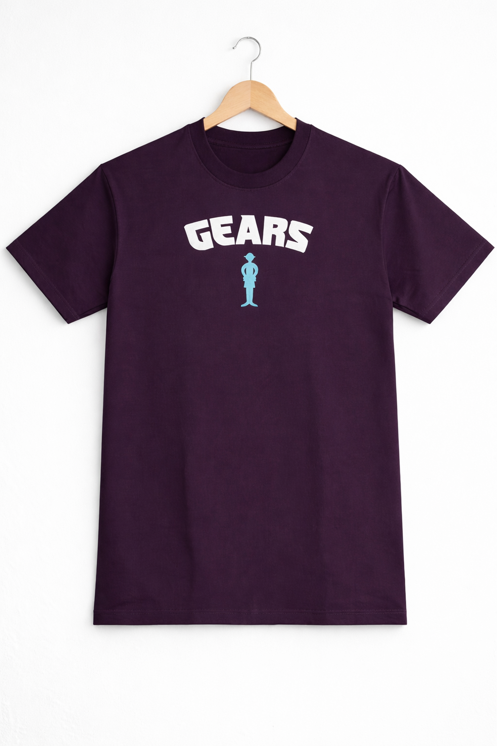 One Piece Luffy Gear Oversized T-Shirt – Purple Anime Graphic Back Print | Streetwear Drop Shoulder Tee