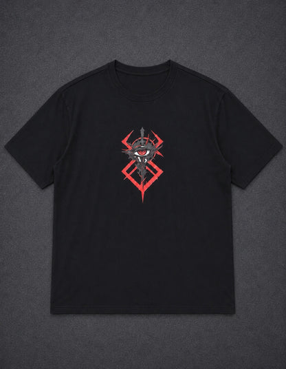 BERSERK Oversized Graphic Tee – Black