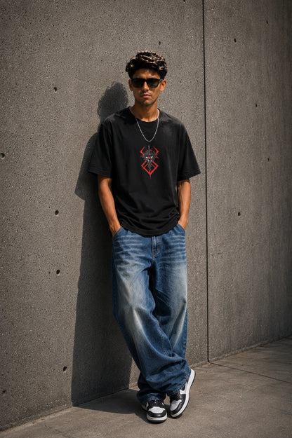 BERSERK Oversized Graphic Tee – Black