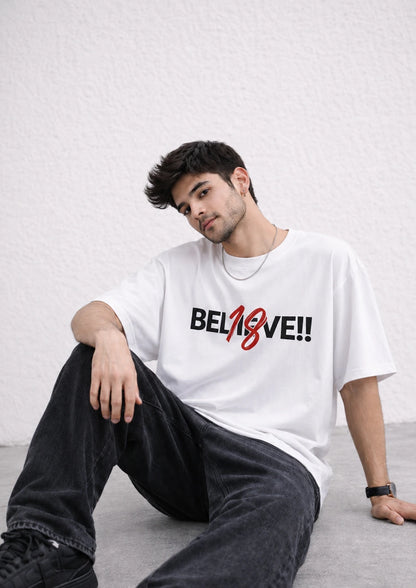 BELIEVE18 Oversized T-shirt